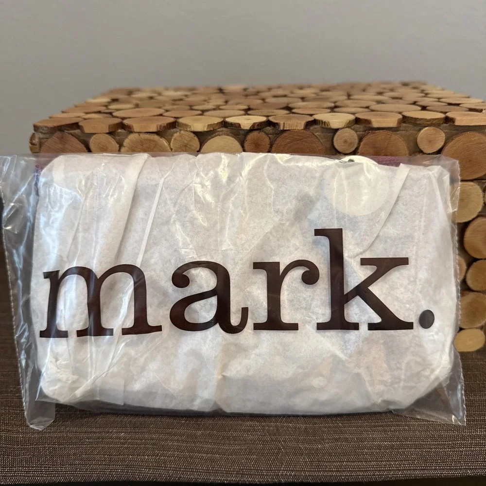 Avon Mark Purple Multicolor Faux Snakeskin Makeup Travel Bag‎ Small